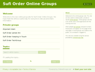 sufiorder.onlinegroups.net screenshot