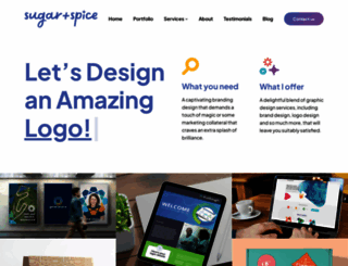 sugarandspicegraphicdesign.com screenshot