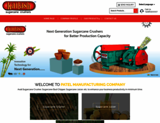 sugarcanecrushermanufacturer.co.in screenshot