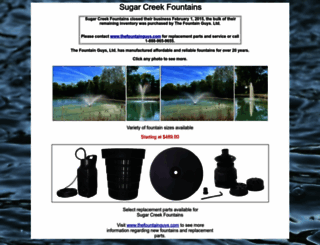 sugarcreekfountains.com screenshot