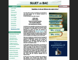sujetdebac.free.fr screenshot