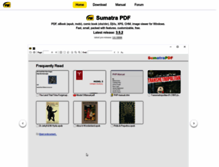 sumatrapdfreader.org screenshot