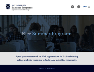 summer.rice.edu screenshot