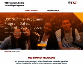 summer.usc.edu screenshot