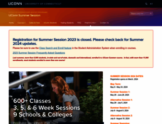 summersession.uconn.edu screenshot