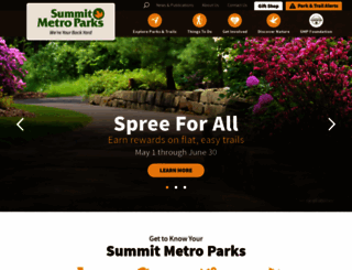 summitmetroparks.org screenshot