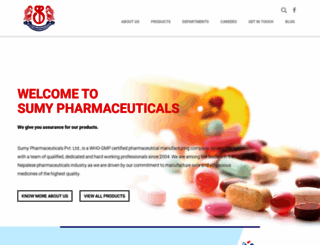 sumypharmaceuticals.com.np screenshot