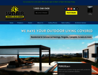 sunairawnings.com screenshot