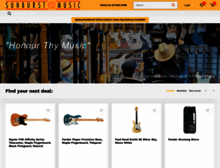 sunburstmusic.com.au screenshot