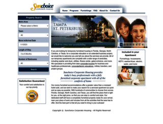 sunchoicecorporatehousing.com screenshot