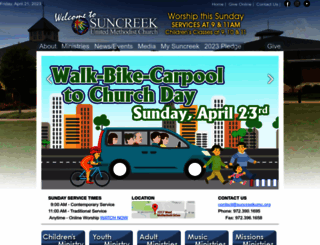 suncreekumc.org screenshot