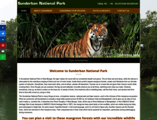 sunderbannationalpark.in screenshot