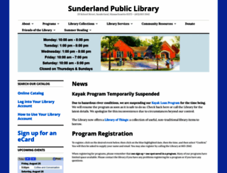 sunderlandpubliclibrary.org screenshot