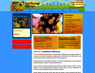 sunflowerchildcarecenter.com screenshot