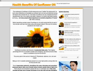 sunfloweroilforhair.org screenshot