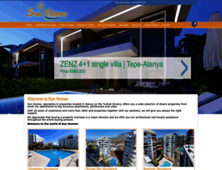 sunhomesalanya.com screenshot