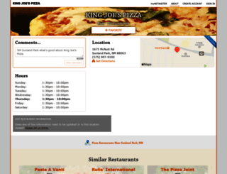 sunlandkingspizza.netwaiter.com screenshot