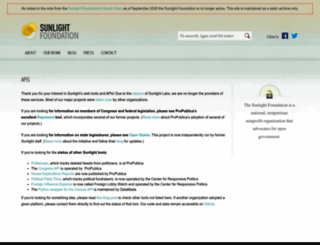 sunlightlabs.com screenshot