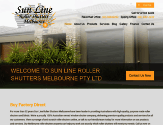 sunlinerollershutters.com.au screenshot