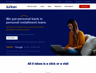 sunloan.com screenshot