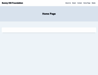 sunnyhillfoundation.org screenshot