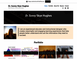 sunnyhughes.com screenshot