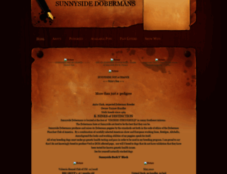 sunnysidedobermans.net screenshot