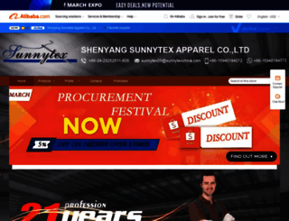 sunnytex.en.alibaba.com screenshot