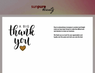 sunpurebeauty.com screenshot