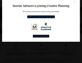 sunriseadvisors.com screenshot