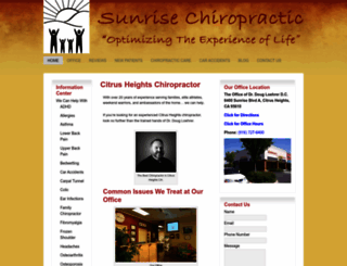 sunrisechiropractic.net screenshot
