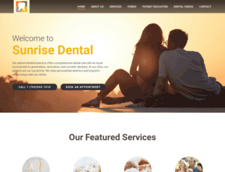 sunrisedental.ca screenshot