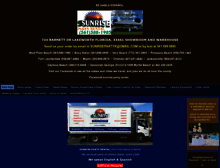 sunrisepartyrental.com screenshot