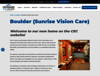 sunrisevisioncare.com screenshot
