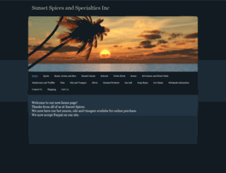 sunsetspicesandspecialties.com screenshot