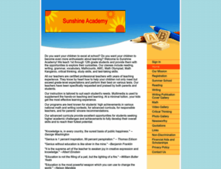 sunshine-academy.org screenshot