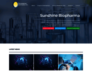 sunshinebiopharma.com screenshot