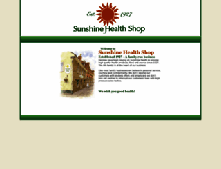 sunshinehealthshop.co.uk screenshot