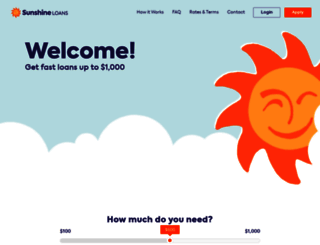 sunshineloans.com screenshot