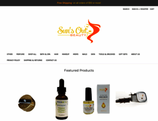 sunsoutbeauty.com screenshot