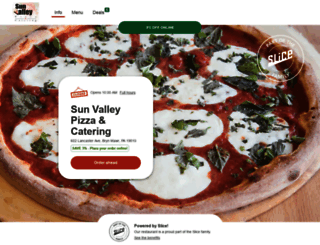 sunvalleypizzacatering.com screenshot