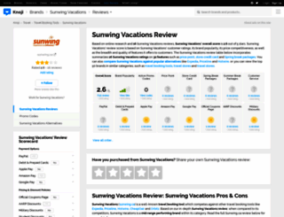 sunwingvacations.knoji.com screenshot