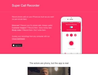supercallrecorderapp.com screenshot