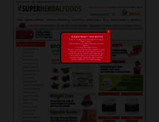 superherbalfoods.com screenshot