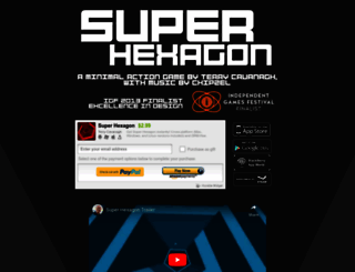 superhexagon.com screenshot