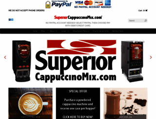 superiorcappuccinomix.com screenshot