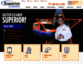 superiorplumbingandheating.com screenshot