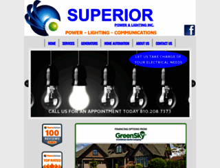 superiorpowerandlighting.com screenshot