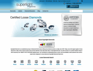 superlightdiamonds.com screenshot
