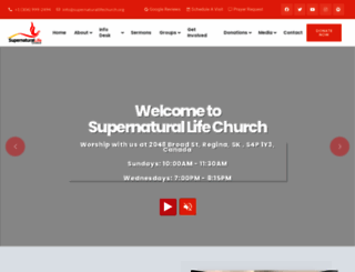supernaturallifechurch.org screenshot
